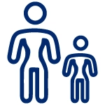 Adult and child icon