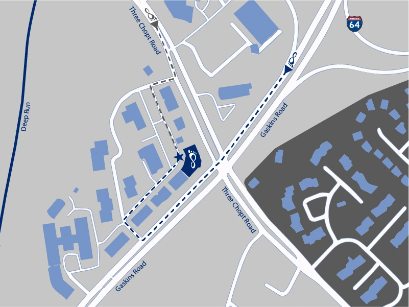 Map to Gaskins location.